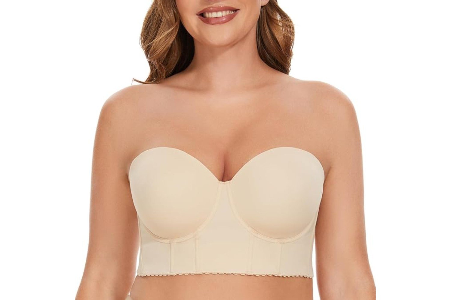 Strapless Bra Full Figure Corset Bra Hide Back Fat